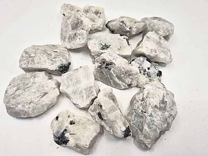 Rainbow Moonstone Rough Crystal Pieces