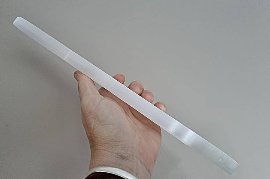 Selenite Ruler Charging Slab (29cm)