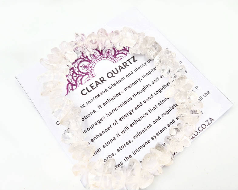Clear Quartz Chips Bangle