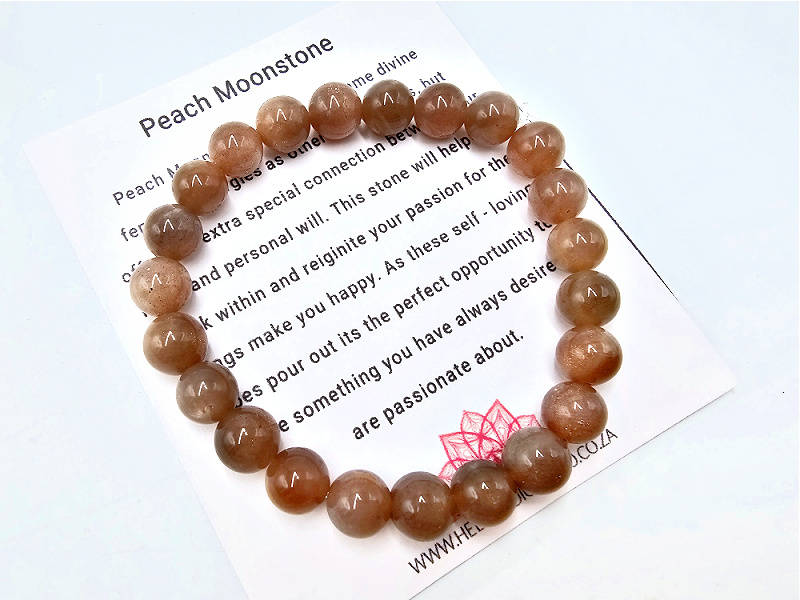 Peach Moonstone Bangle (8mm)