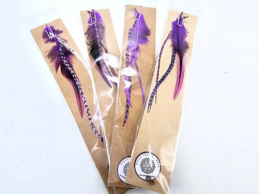 Hair Feather Extensions - Purple