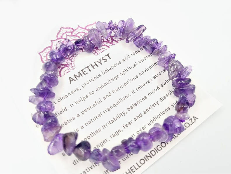 Amethyst Chips Bangle