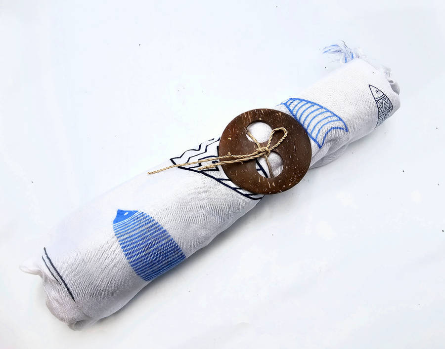 Blue Fish Sarong