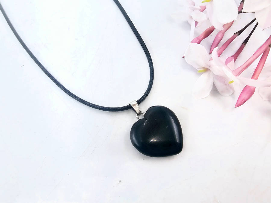 Black Tourmaline Heart Necklace