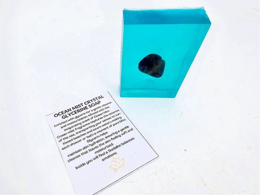 Ocean Mist  &amp; Sodalite Gem Glycerine Soap
