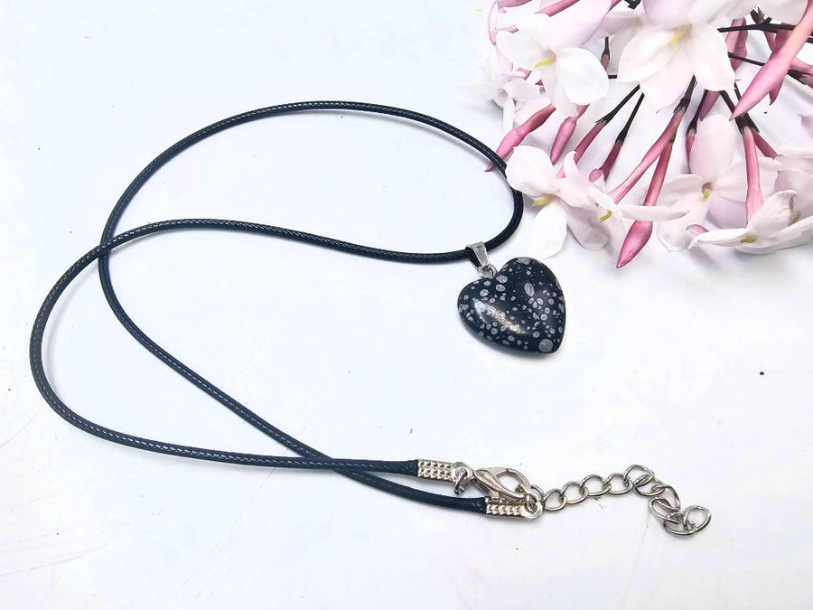 Black Tourmaline Heart Necklace