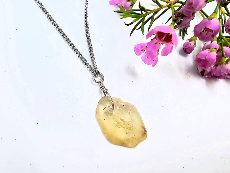 Libyan Desert Glass Necklace A (3g)
