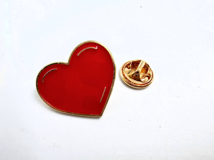 Red Heart Pin Badge