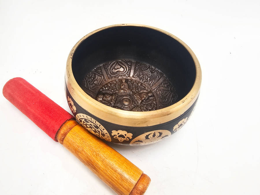 Black Mantra Singing Bowl Medium C