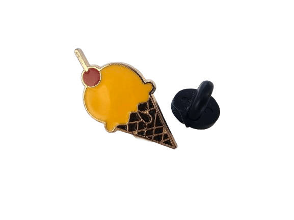 Ice Cream Cone Pin Badge