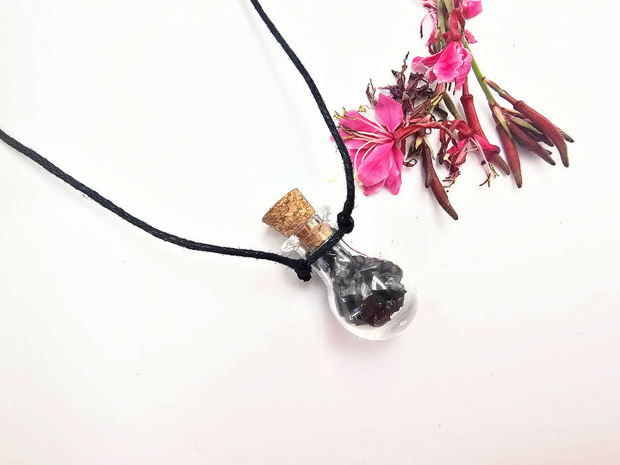 Mini Bottle Shungite Necklace
