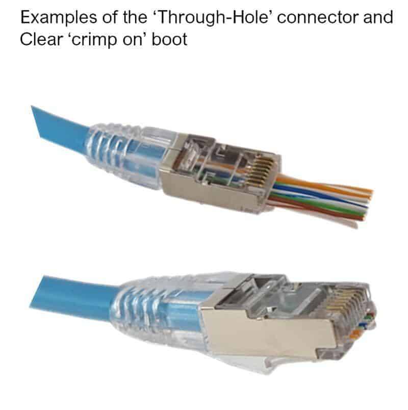 Shielded RJ45 connectors and boots, 100pcs set