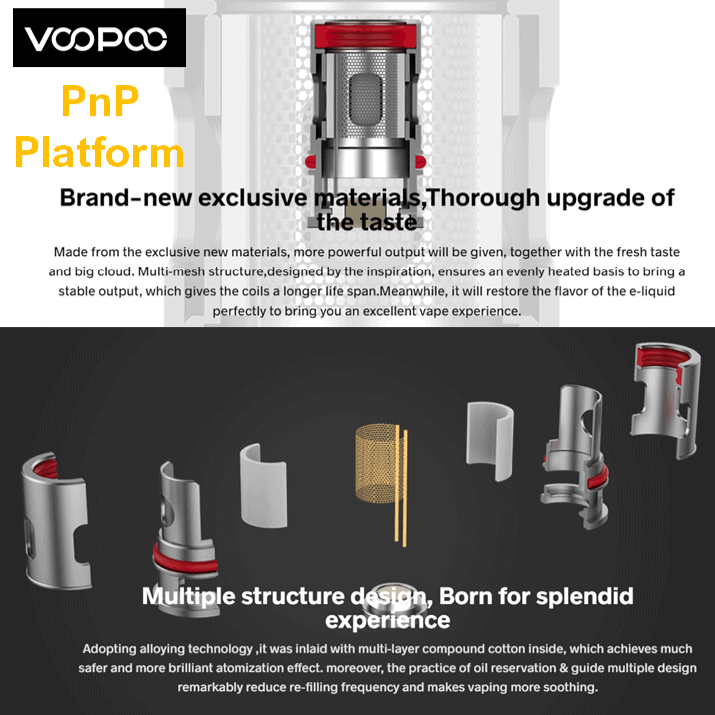 PnP VM4 Coil | 0.6 Ohm for Voopoo | 5pcs pack | Generic