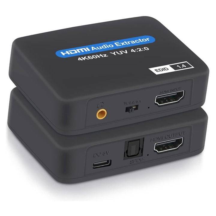 HDMI Audio Extractor, Xbox, Playstation Digital Audio, SPDIF Optical & AV outputs, 4K