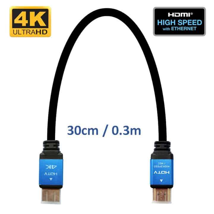 HDMI Cable Short | 0.3m or 0.5m | 4K High Speed Ethernet