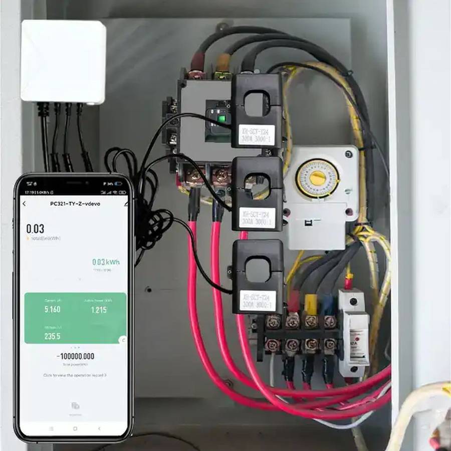 Smart Energy Monitor 3x Clamp Meter | 200A CT Single or 3Phase | WiFi Tuya Smart Life