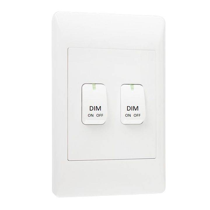 Smart WiFi Mechanical Light Dimmer, 2 Gang | Neutral Wire + BT | WiFi Tuya Smart Life