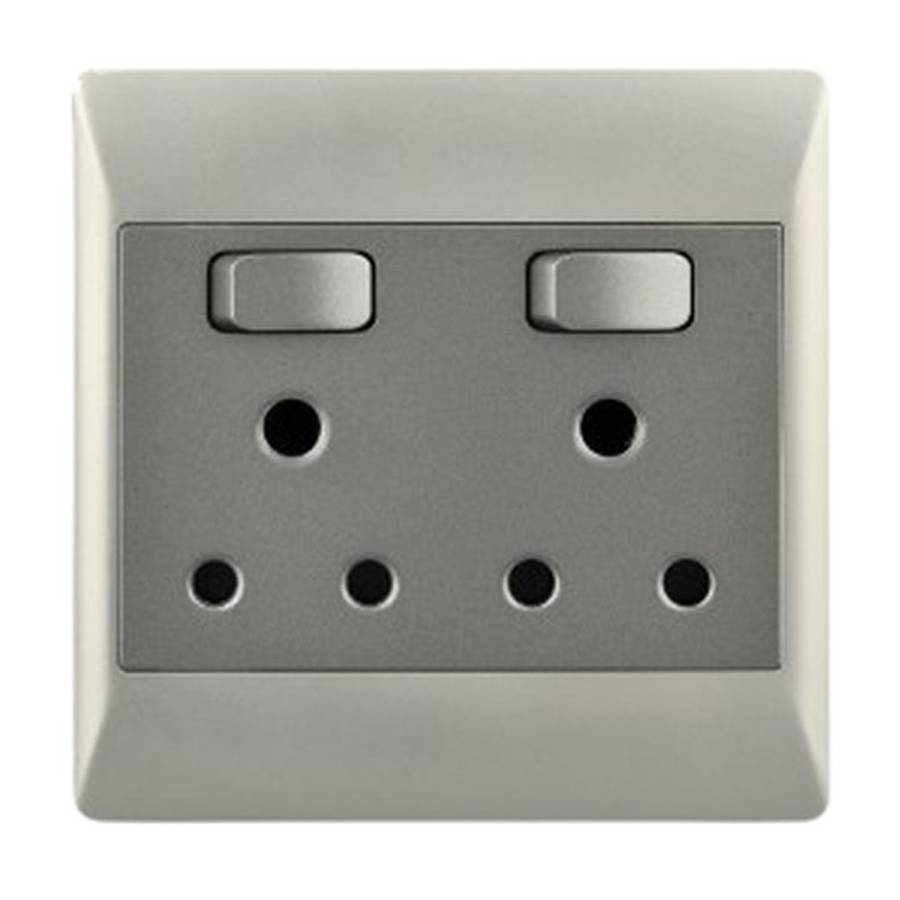 Smart Mechanical Dual Plug | 16A and Electrical Meter | Tuya Smart Life