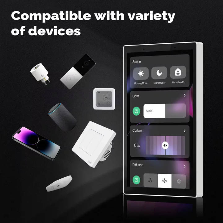 Smart 5-inch Touch Screen Control Panel | WiFi, Zigbee & BLE connectivity | Tuya Smart Home