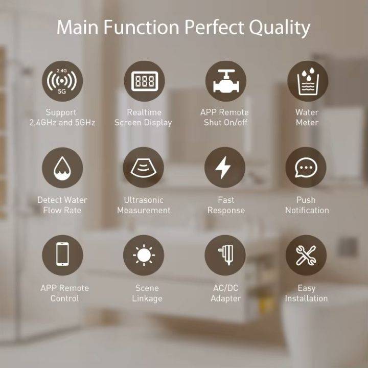 Smart Water Flow Sensor | Ultrasonic Water Consumption Monitor | Tuya Smart Life