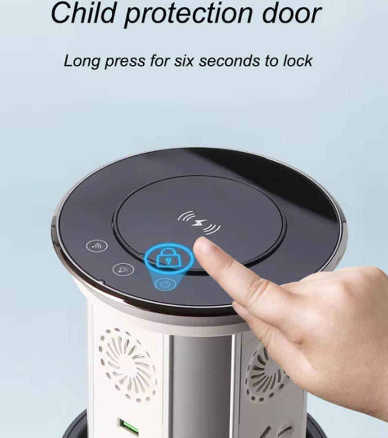 Smart Motorized Socket | USB and wireless phone charger | Tuya Smart Life