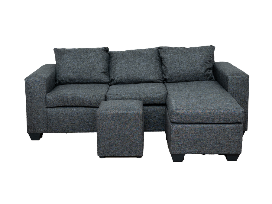 Andre 3 Seater Sofa - L Shape - Charcoal