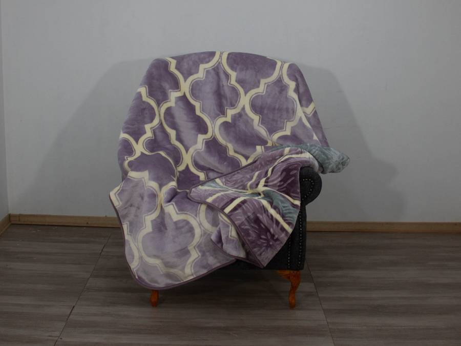 Paris Blanket- Purple Circles - Queen