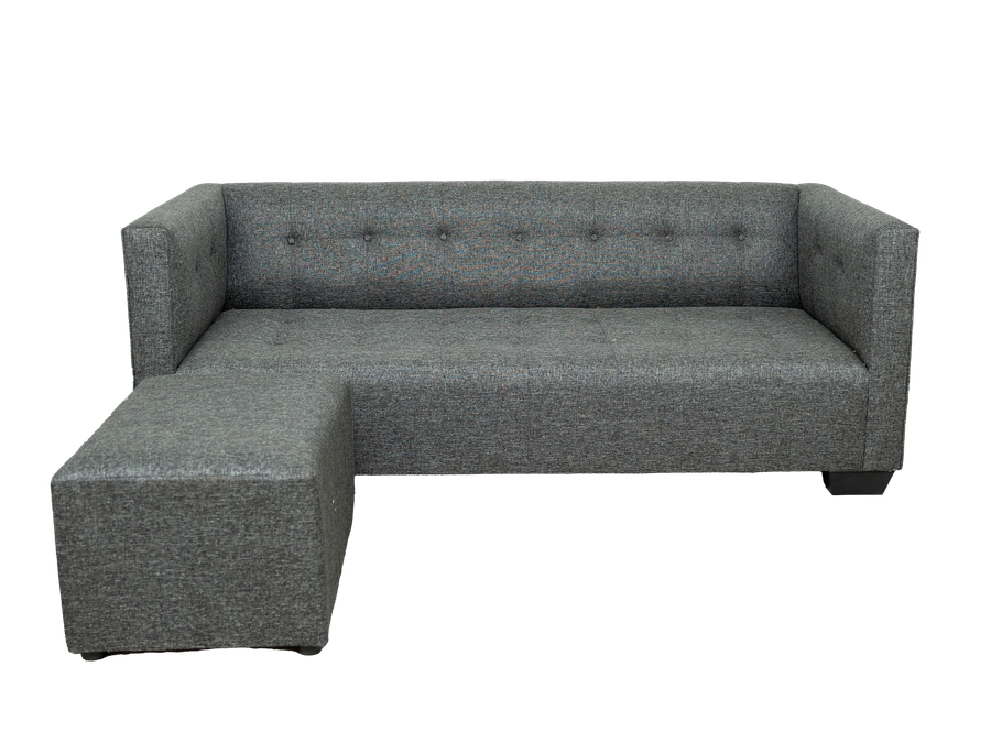 George 3 Seater Couch - Charcoal