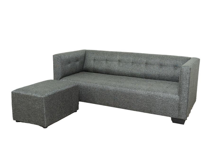 George 3 Seater Couch - Charcoal