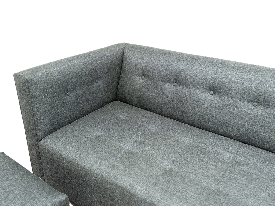 George 3 Seater Couch - Charcoal