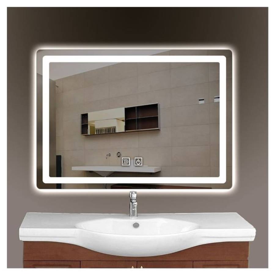 Crystal (70cmX90cm) LED Touch Sensor Warm Bathroom Mirror