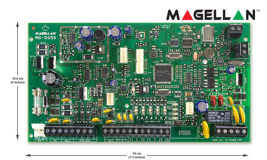 Paradox 32-Zone Magellan 5050 Wireless Control Panel with REM15