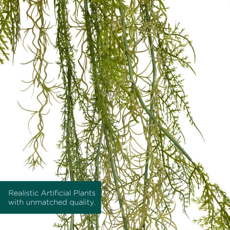 HouzeComfort Artificial Hanging Fern for Indoor/Outdoor Decor 120cm