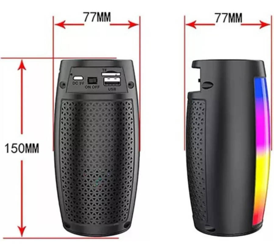 Wireless Portable Bluetooth Speaker with LED RGB Lights