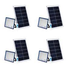 400W Solar Powered LED Flood Light With Panel & Remote- 4 Pack