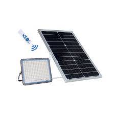 400W Solar Powered LED Flood Light With Panel & Remote- 4 Pack