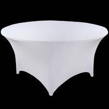 Stretch Table Cloth For 10 Seater Table Round- white