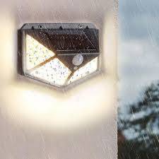 4PCS 100 LED Outdoor Solar Wall Light