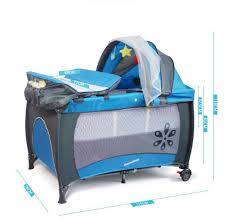 Baby Centre Travel Cot With Folding Mattress - Blue