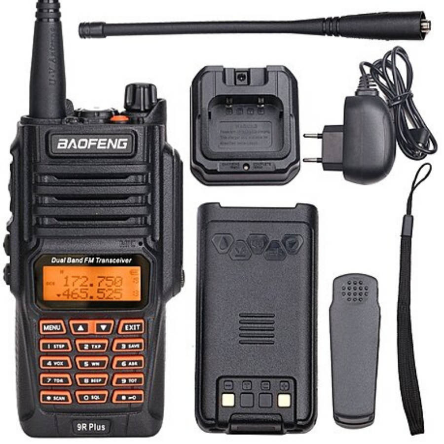 Baofeng Waterproof Ham Radio 9R Interphone UV-9R Walkie Talkie - 4 Pack