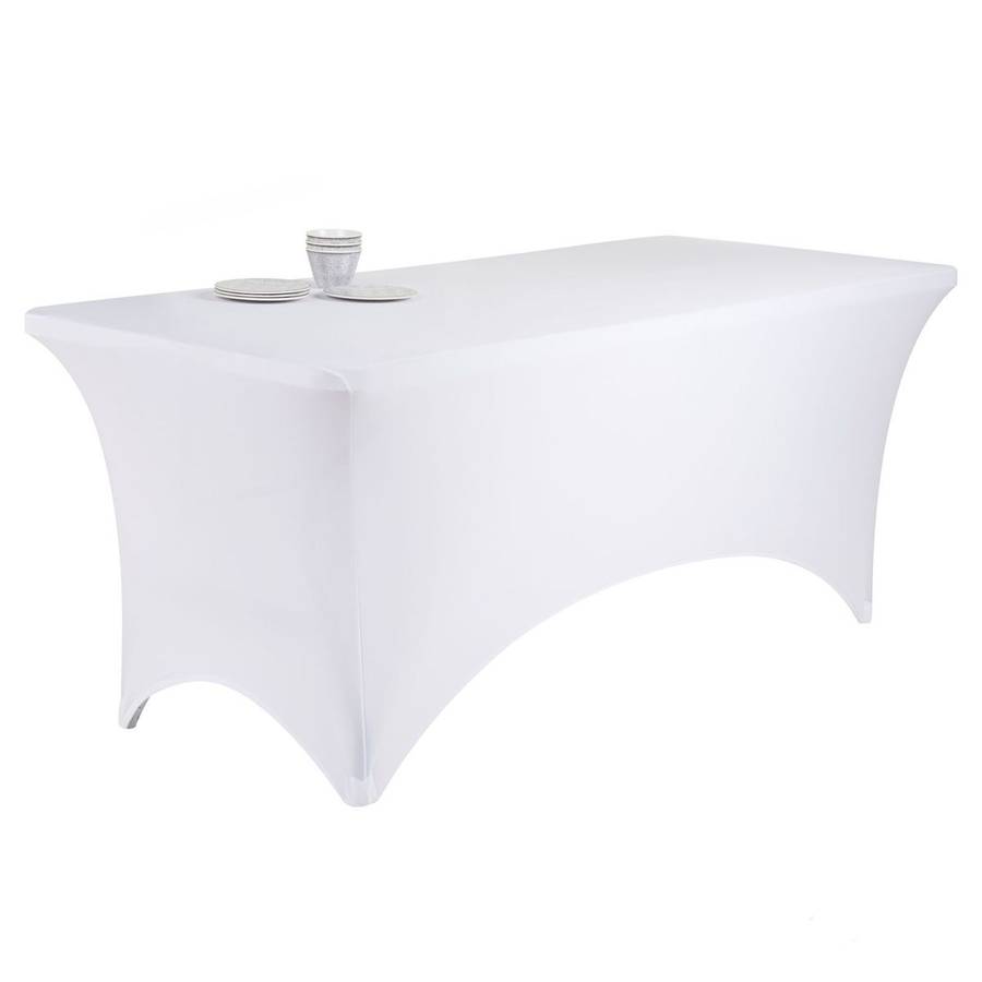 Stretch Trestle Tablecloth- White Pack of 5