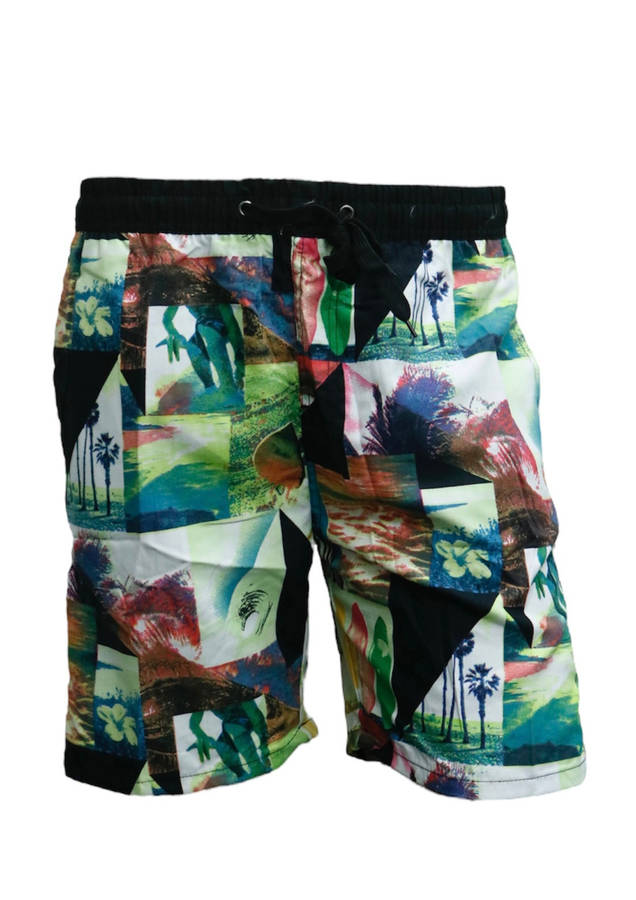 Mens Graphic Print Swim Shorts