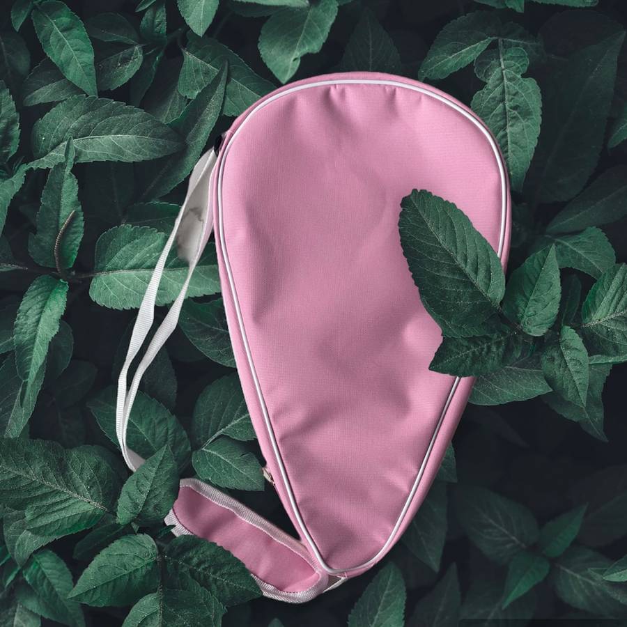 Padel Tennis Racket Cover - Pink with White Lining