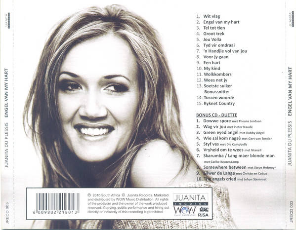 Juanita Du Plessis  Engel Van My Hart (Music CD)