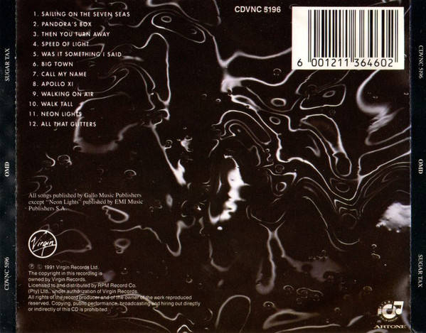 OMD  Sugar Tax (Music CD)
