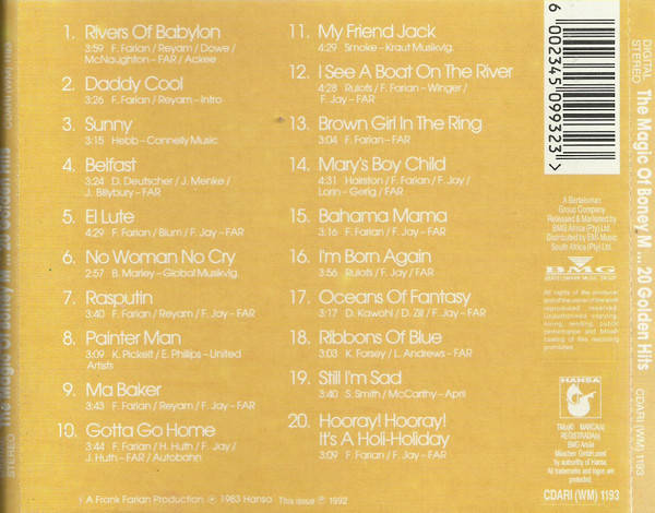 Boney M.  The Magic Of Boney M. (Music CD)