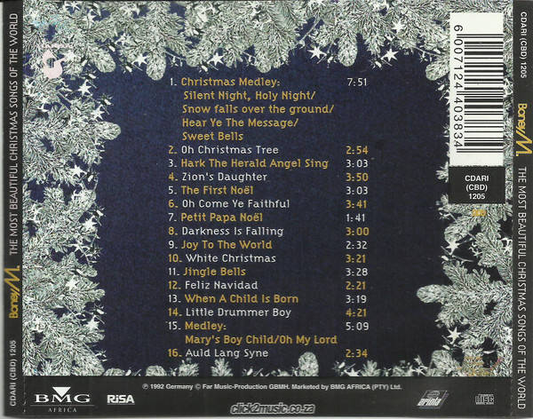 Boney M. - The Most Beautiful Christmas Songs Of The World (CD, Comp)