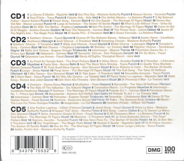 100 Hits - Opera - 5 CD set