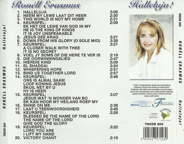 Ronéll Erasmus  Halleluja! (Music CD)
