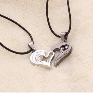 Couple-Lover-Men-Women-Necklace-I-Love-You-Heart-Pendant-Stainless-Steel